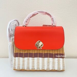 <Kate Spade> romy wicker medium top-handle bag